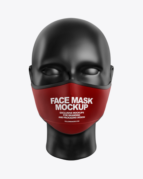 Face Mask Mockup In Apparel Mockups On Yellow Images Object Mockups