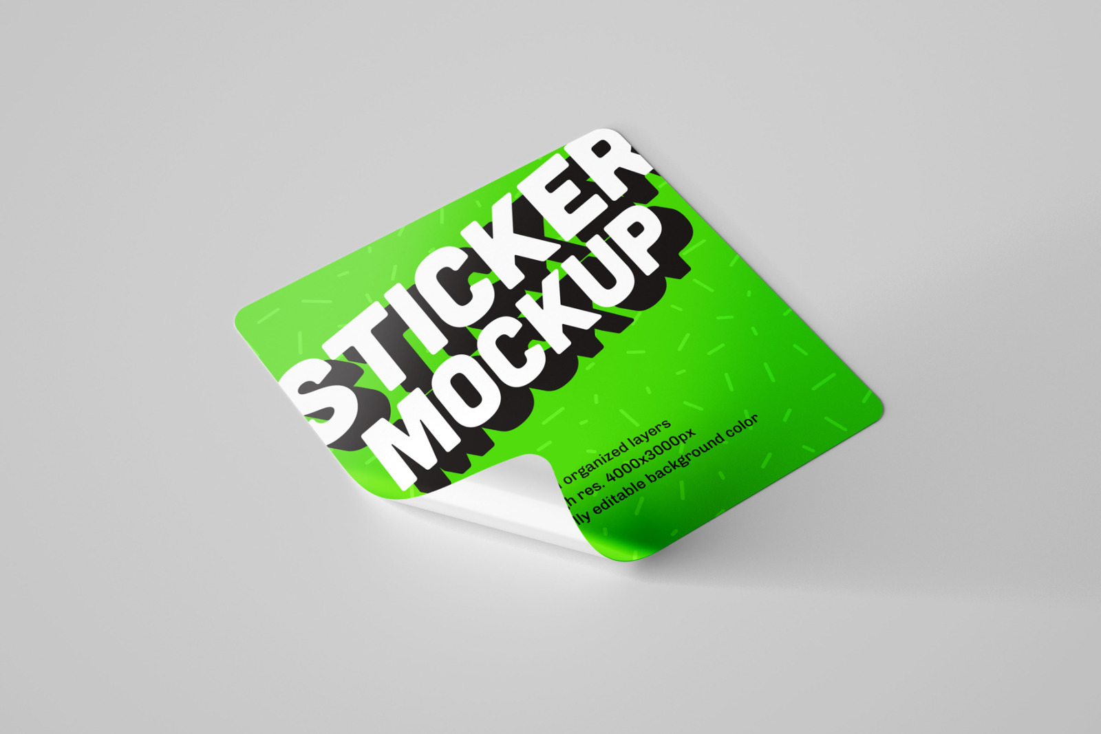 Sticker Mockup Set in Product Mockups on Yellow Images