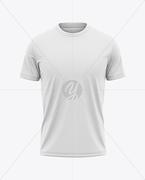 Men S Crew Neck T Shirt Mockup Front View In Apparel Mockups On Yellow Images Object Mockups