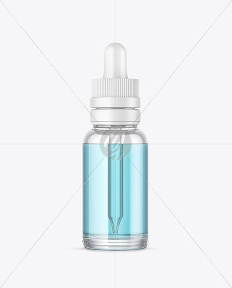 Clear Glass Dropper Bottle PSD #1