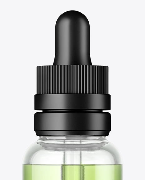 Clear Glass Dropper Bottle PSD #3