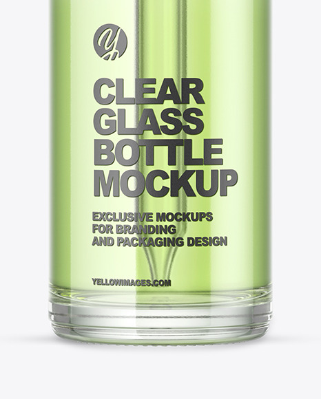 Clear Glass Dropper Bottle PSD #4