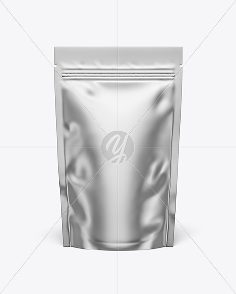 Metallic Stand Up Pouch Mockup In Pouch Mockups On Yellow Images Object Mockups