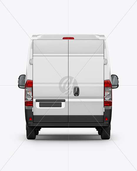 Download Panel Van Mockup Back View In Vehicle Mockups On Yellow Images Object Mockups PSD Mockup Templates