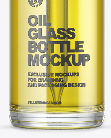 Download Clear Glass Dropper With Oil Bottle In Bottle Mockups On Yellow Images Object Mockups PSD Mockup Templates