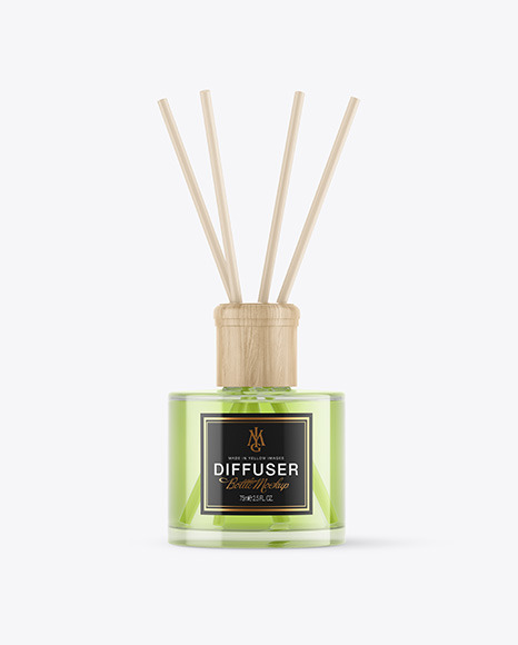 Glass Diffuser Bottle Mockup PSD #2