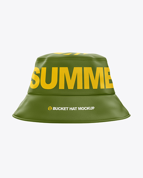 Download Bucket Hat Mockup Front View In Apparel Mockups On Yellow Images Object Mockups