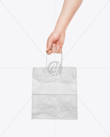 Download Hand W Paper Bag Mockup In Bag Sack Mockups On Yellow Images Object Mockups Yellowimages Mockups