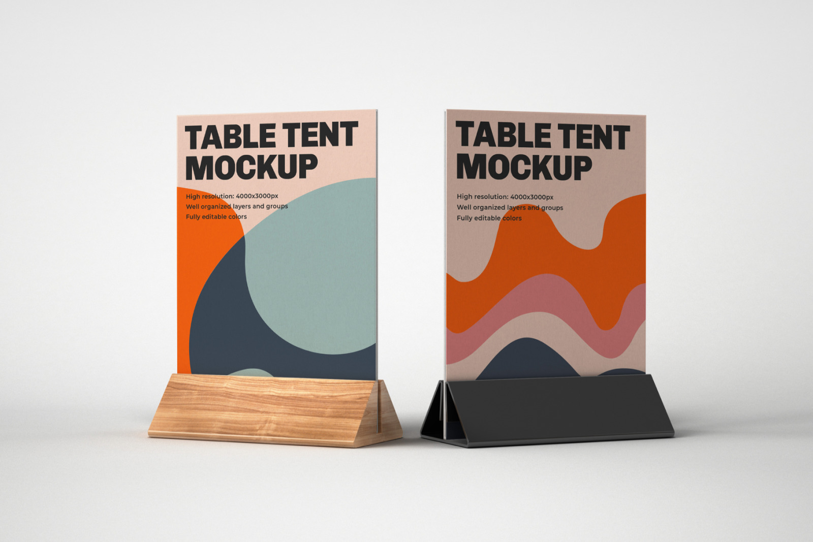 Download Table Tent And Sign Mockup Set In Indoor Advertising Mockups On Yellow Images Creative Store PSD Mockup Templates