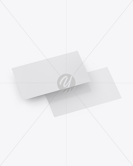 Two Paper Business Cards Mockup PSD #3