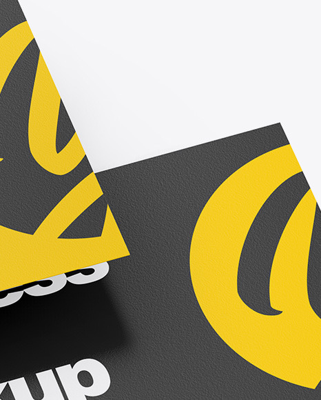 Two Paper Business Cards Mockup PSD #1