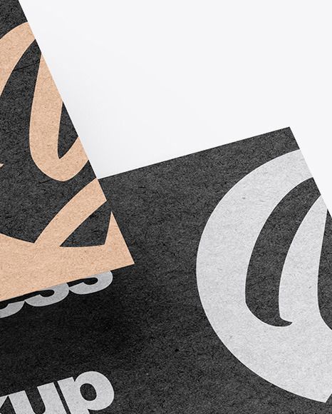 Two Kraft Business Cards Mockup PSD #1