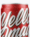 Can with Water Drops Mockup