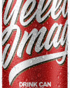 Can with Water Drops Mockup