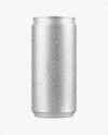 Can with Water Drops Mockup