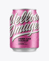 Can with Water Drops Mockup