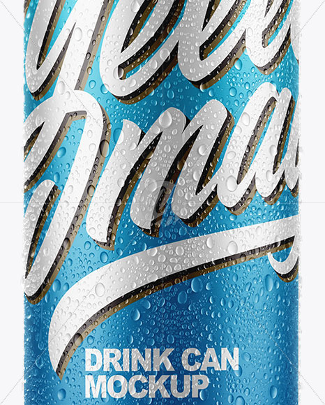 Download Can With Water Drops Mockup In Can Mockups On Yellow Images Object Mockups PSD Mockup Templates