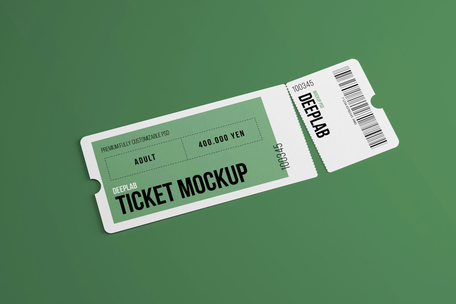 Event Tickets Mockup Set on Yellow Images Creative Store