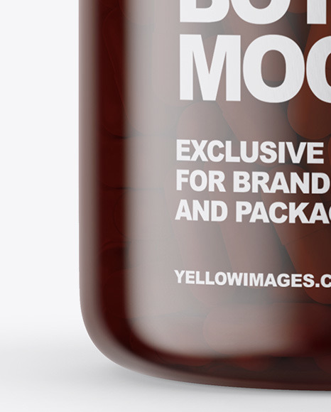 Download Amber Pills Bottle Mockup in Bottle Mockups on Yellow ...