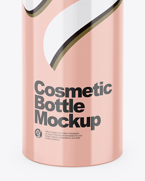 Download Glossy Cosmetic Bottle Mockup In Bottle Mockups On Yellow Images Object Mockups PSD Mockup Templates