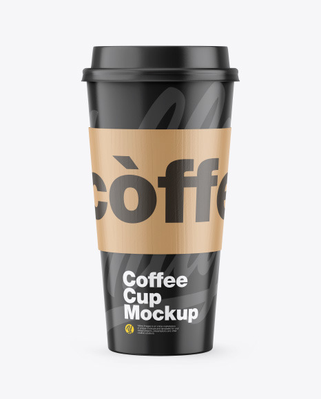 Download Glossy Coffee Cup W Holder Mockup In Cup Bowl Mockups On Yellow Images Object Mockups Yellowimages Mockups