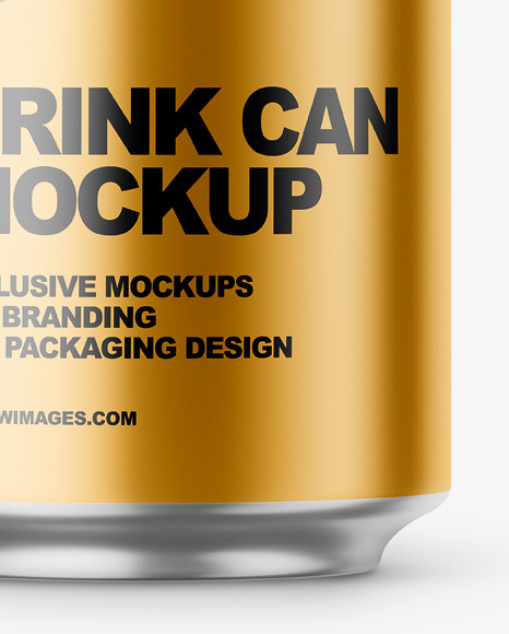 Metallic Aluminium Can Mockup - Front View in Can Mockups ...