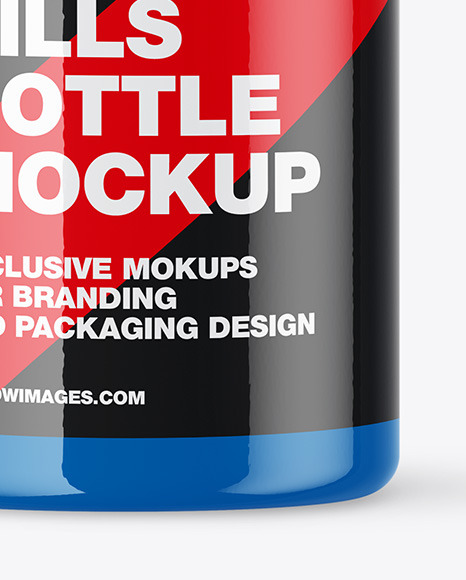 Glossy Pills Bottle Mockup PSD #1