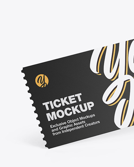 Ticket Mockup PSD #5