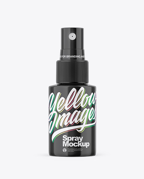 Glossy Spray Bottle Mockup PSD #2