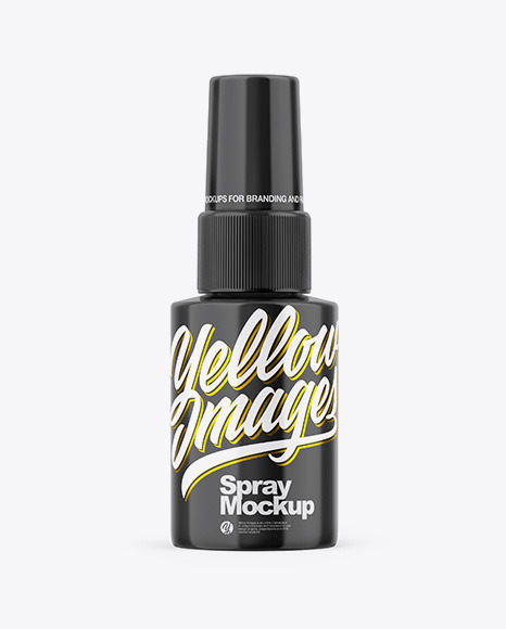 Glossy Spray Bottle Mockup PSD #1