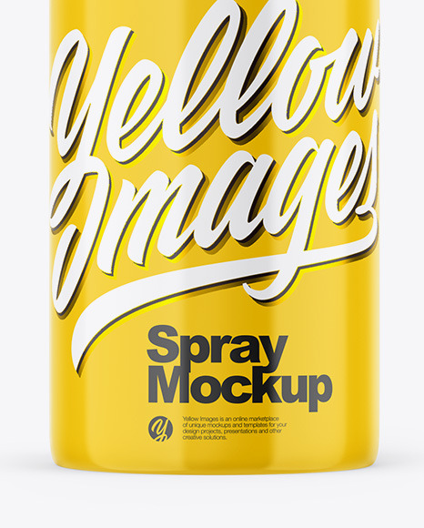 Glossy Spray Bottle Mockup PSD #7