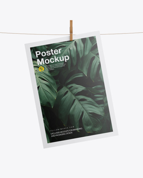 Poster w  Pin Mockup PSD #3