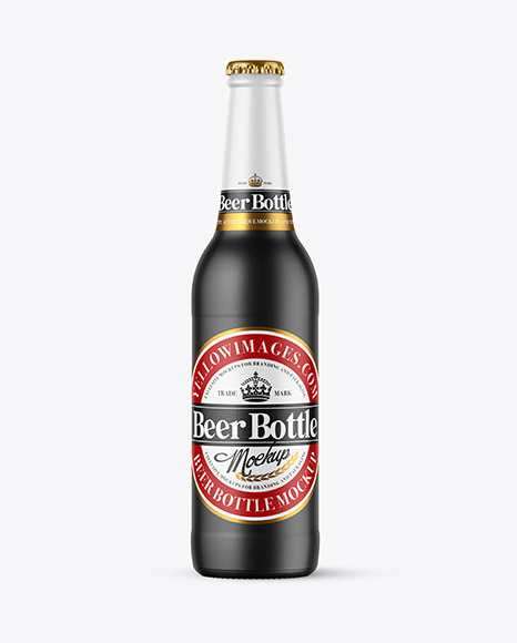 Ceramic Beer Bottle Mockup In Bottle Mockups On Yellow Images Object Mockups