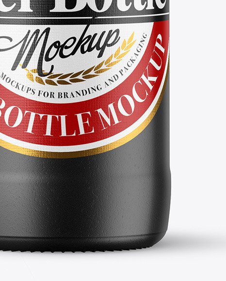 Ceramic Beer Bottle Mockup In Bottle Mockups On Yellow Images Object Mockups