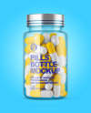 Clear Pills Bottle Mockup