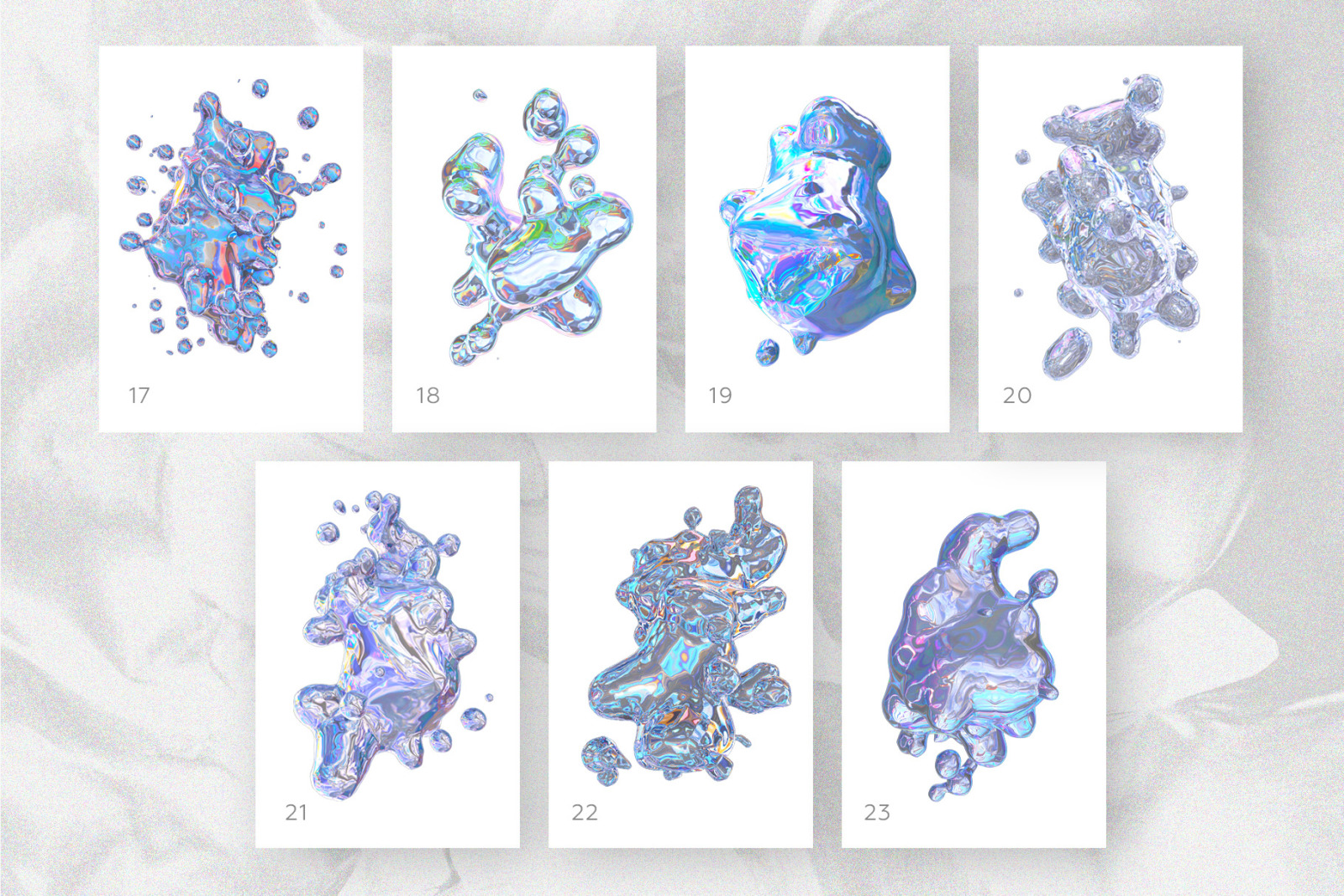 23 HOLOGRAPHIC SHAPES