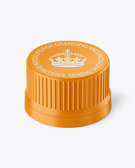 Download Matte Bottle Cap Mockup In Packaging Mockups On Yellow Images Object Mockups