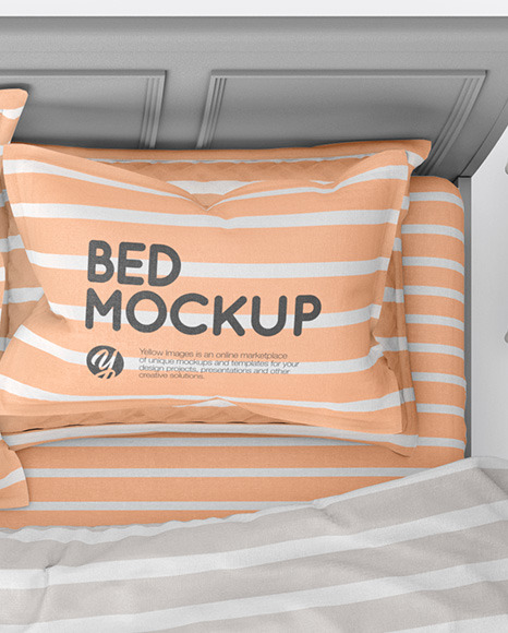 Double Bed Mockup PSD #1