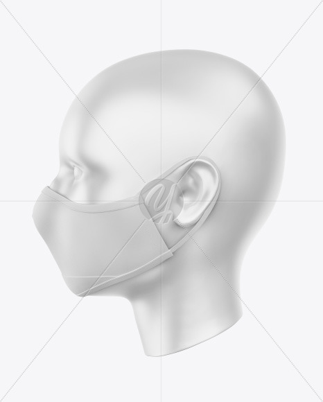 Face Mask Mockup In Apparel Mockups On Yellow Images Object Mockups