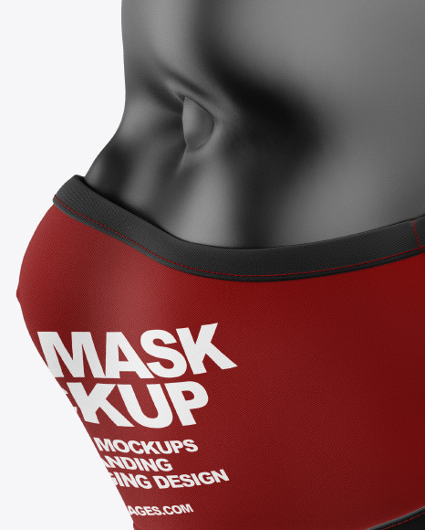 Download Face Mask Mockup In Apparel Mockups On Yellow Images Object Mockups