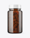 Amber Pills Bottle Mockup