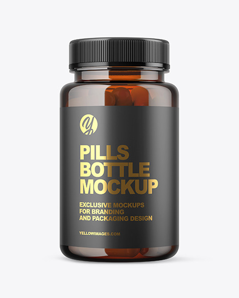 Download Amber Pills Bottle Mockup In Bottle Mockups On Yellow Images Object Mockups PSD Mockup Templates