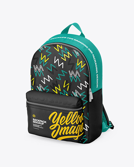 Backpack Mockup - Half Side View