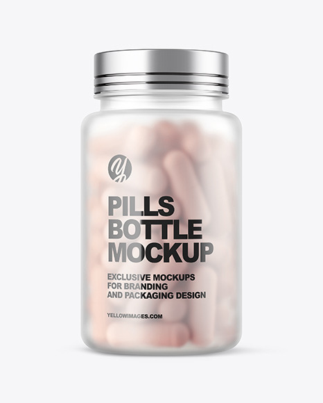 Download Frosted Pills Bottle Mockup In Bottle Mockups On Yellow Images Object Mockups