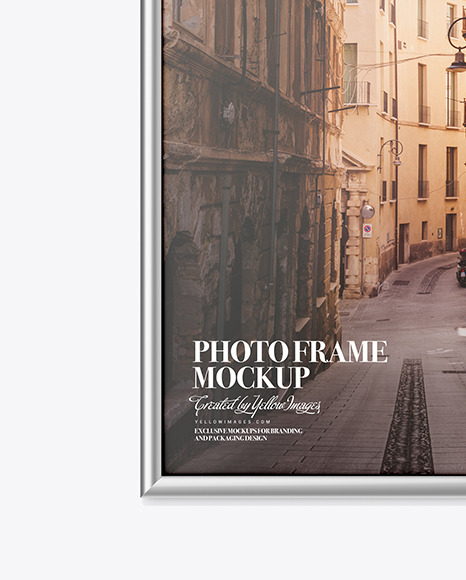 Poster With Metallic Frame Mockup PSD #5