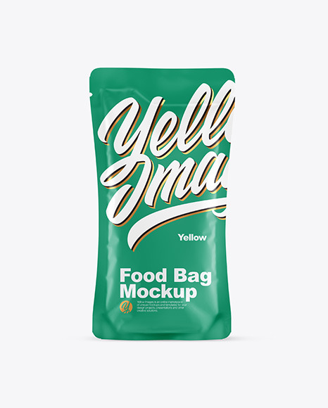 Food Bag With Seasoning Mockup