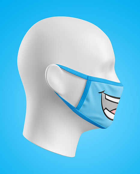 Download Face Mask Mockup in Apparel Mockups on Yellow Images ...