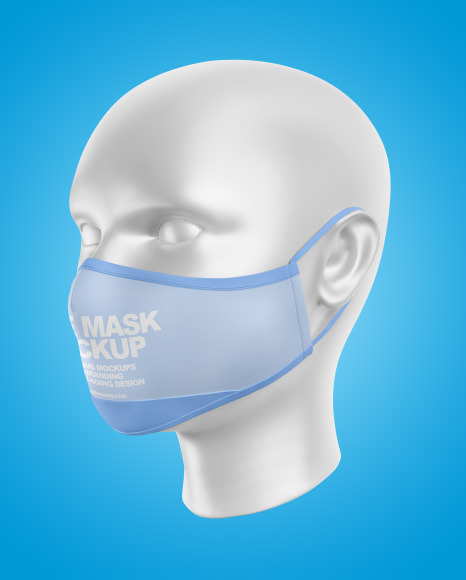 Face Mask Mockup In Apparel Mockups On Yellow Images Object Mockups