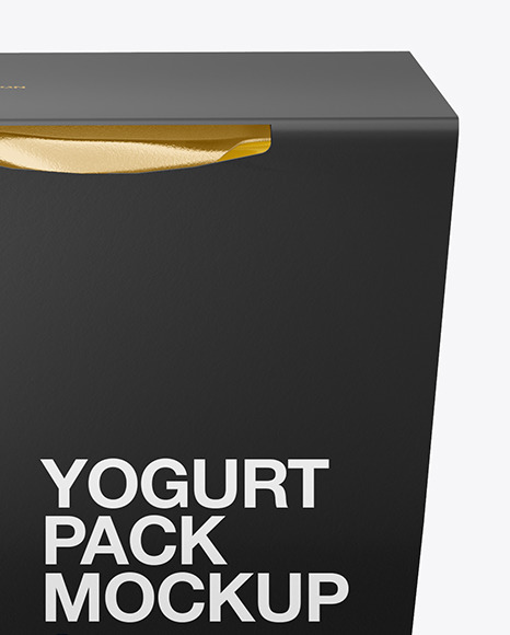 Download Yogurt 4 Pack Mockup In Box Mockups On Yellow Images Object Mockups Yellowimages Mockups