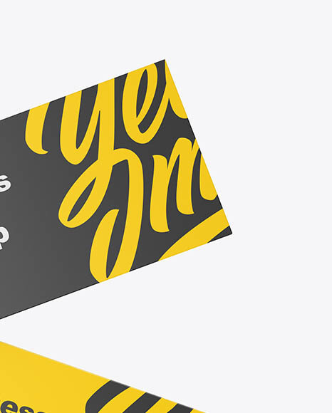 Two Matte Business Cards Mockup Two Matte Business Cards Mockup